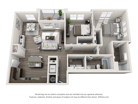 The Lakes at Eagle 2x2 BHI Floor Plan